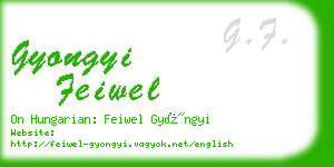 gyongyi feiwel business card